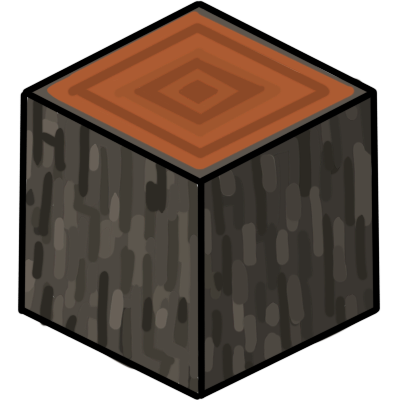 a Minecraft acacia log.